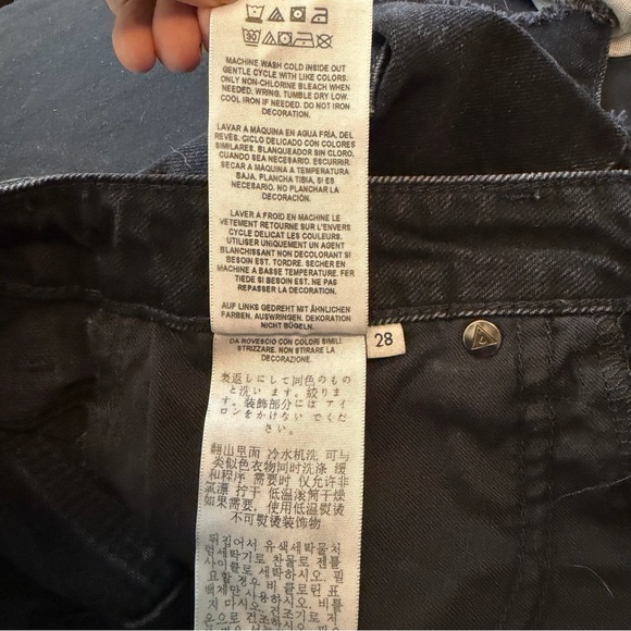 GUESS High Rise Cutoff Shorts Women’s 28 Black Distressed Raw Hem Y2K - Picture 11 of 15